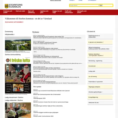 storfors.se startsida 2024