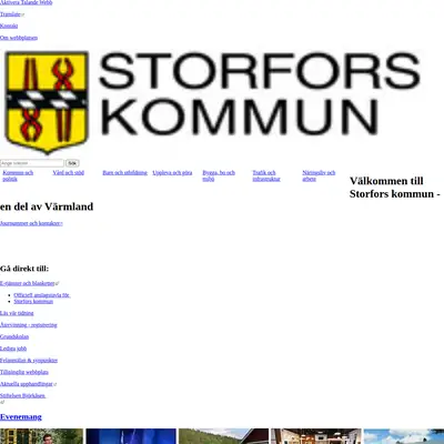 storfors.se startsida 2025