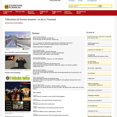 storfors.se startsida 2026