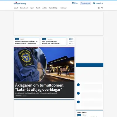 strengnastidning.se startsida 2023