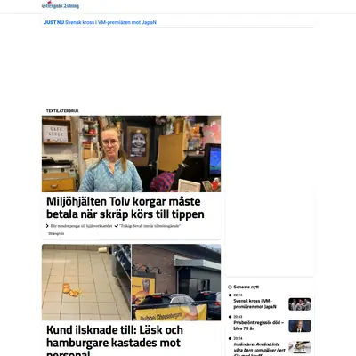 strengnastidning.se startsida 2025