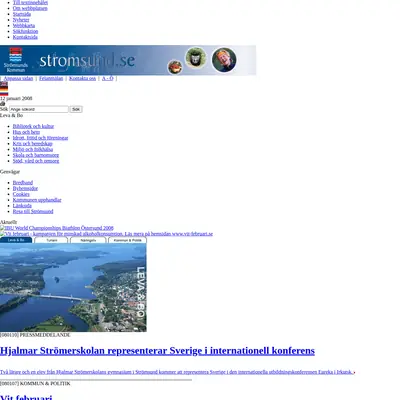 Kultur och fritid, Strömsunds kommun startsida 2008
