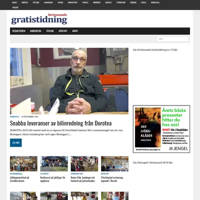 Strömsunds Gratistidning startsida 2019