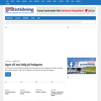 Strömsunds Gratistidning startsida 2024