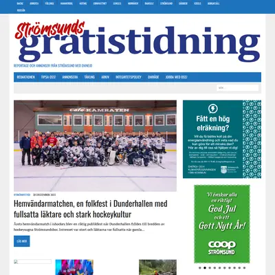 Strömsunds Gratistidning startsida 2026