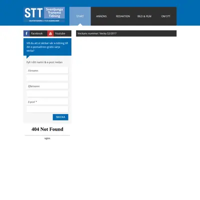 STT Svenljunga & Tranemo Tidning startsida 2018