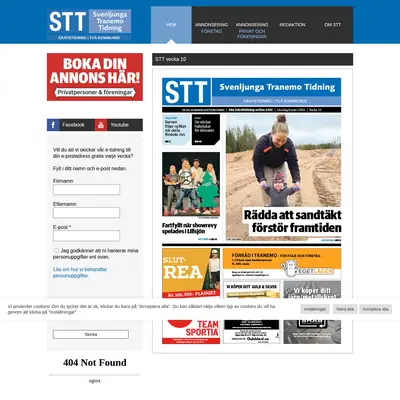 STT Svenljunga & Tranemo Tidning startsida 2024