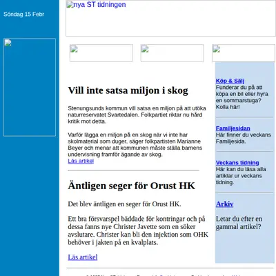 www.sttidningen.se startsida 1998