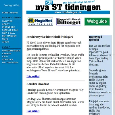 www.sttidningen.se startsida 1999