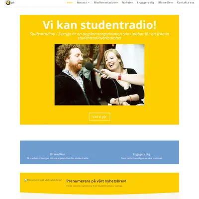 Pite FM studentradion Play startsida 2016