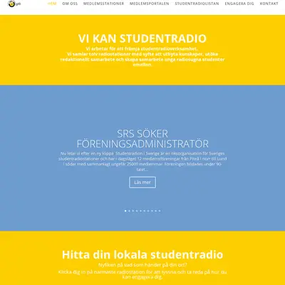 Pite FM studentradion Play startsida 2018