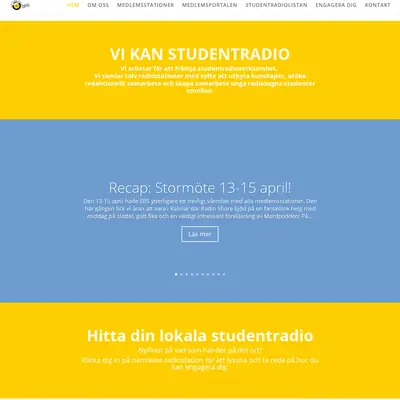 Pite FM studentradion Play startsida 2019