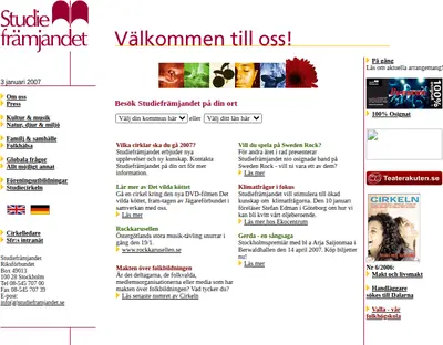 Cirkeln startsida 2007