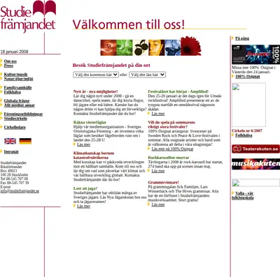 Cirkeln startsida 2008