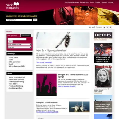 Cirkeln startsida 2009
