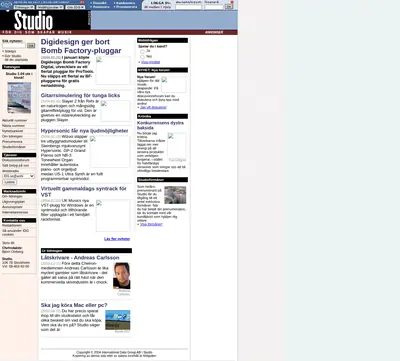 STUDIO startsida 2004