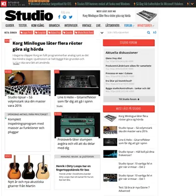 STUDIO startsida 2016