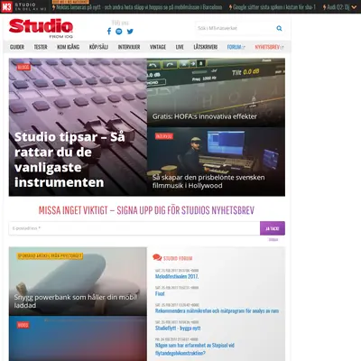 STUDIO startsida 2017