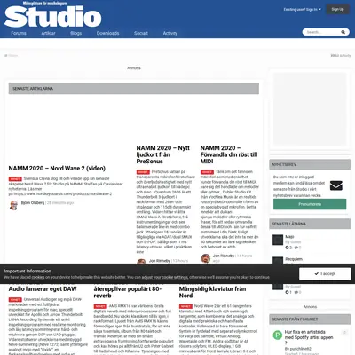 STUDIO startsida 2020