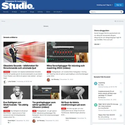 STUDIO startsida 2023