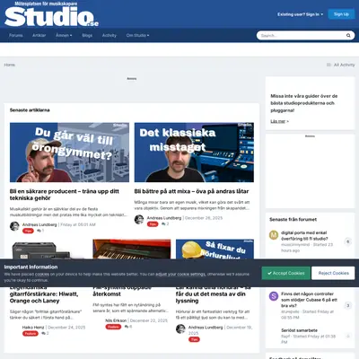 STUDIO startsida 2026