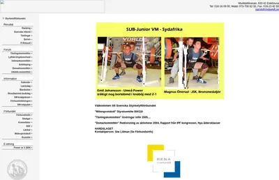 www.styrkelyft.se startsida 2007