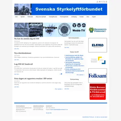 www.styrkelyft.se startsida 2013