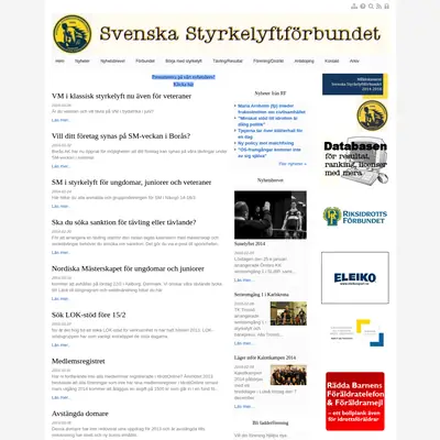 www.styrkelyft.se startsida 2014