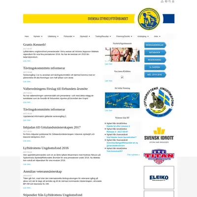 www.styrkelyft.se startsida 2017