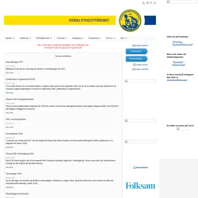 www.styrkelyft.se startsida 2018