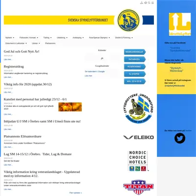 www.styrkelyft.se startsida 2020