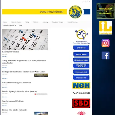 www.styrkelyft.se startsida 2021