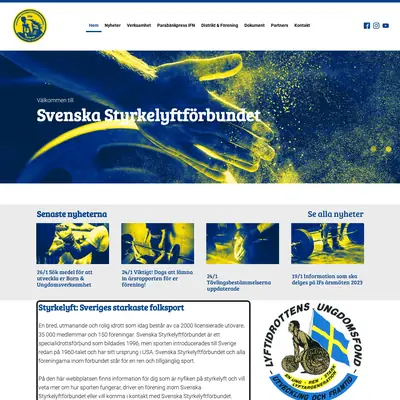 www.styrkelyft.se startsida 2023