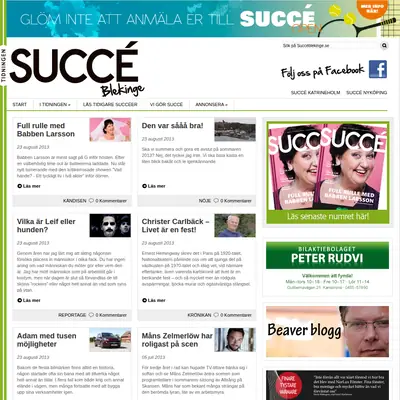Succé Blekinge startsida 2013