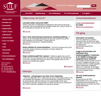 sulf.se startsida 2005