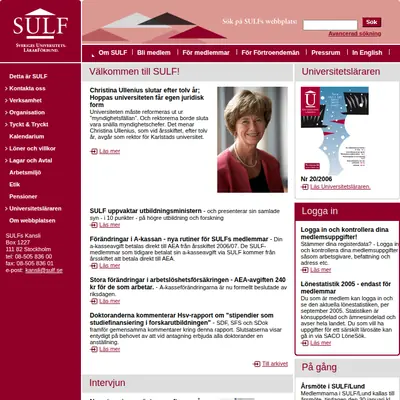 sulf.se startsida 2007