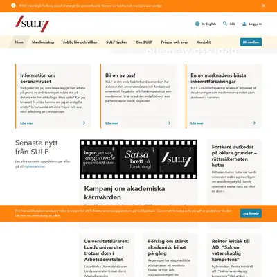 sulf.se startsida 2020