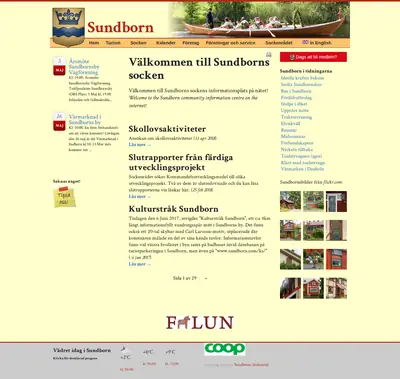 Sundborns Nytt startsida 2018