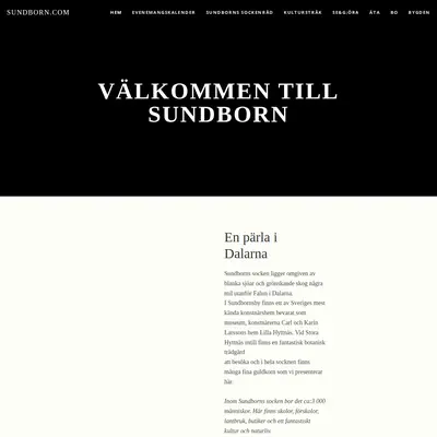 Sundborns Nytt startsida 2021