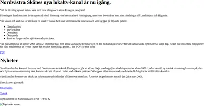 Sundskanalen startsida 2006
