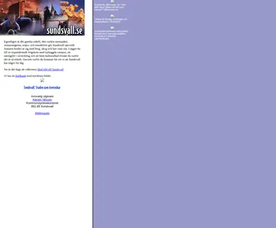 www.sundsvall.nu startsida 1998