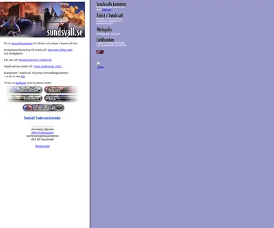 www.sundsvall.nu startsida 2000