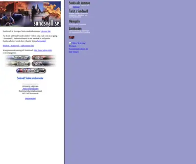 www.sundsvall.nu startsida 2001