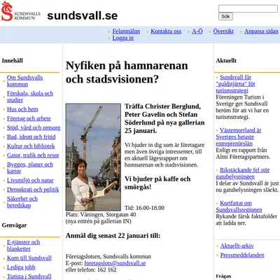 www.sundsvall.nu startsida 2007