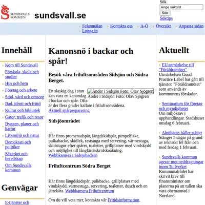 www.sundsvall.nu startsida 2008