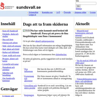www.sundsvall.nu startsida 2010