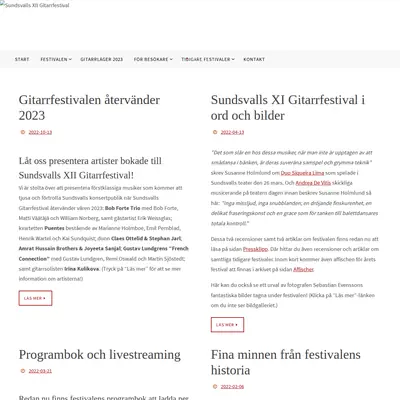 Sundsvalls gitarr festival startsida 2023