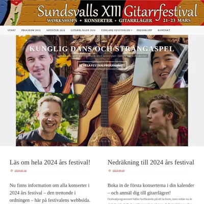 Sundsvalls gitarr festival startsida 2024