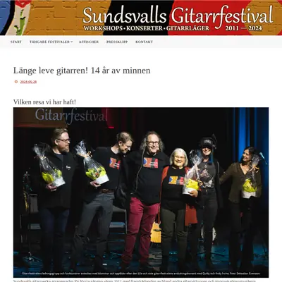 Sundsvalls gitarr festival startsida 2025