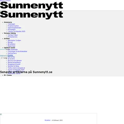 Sunne-Nytt startsida 2025